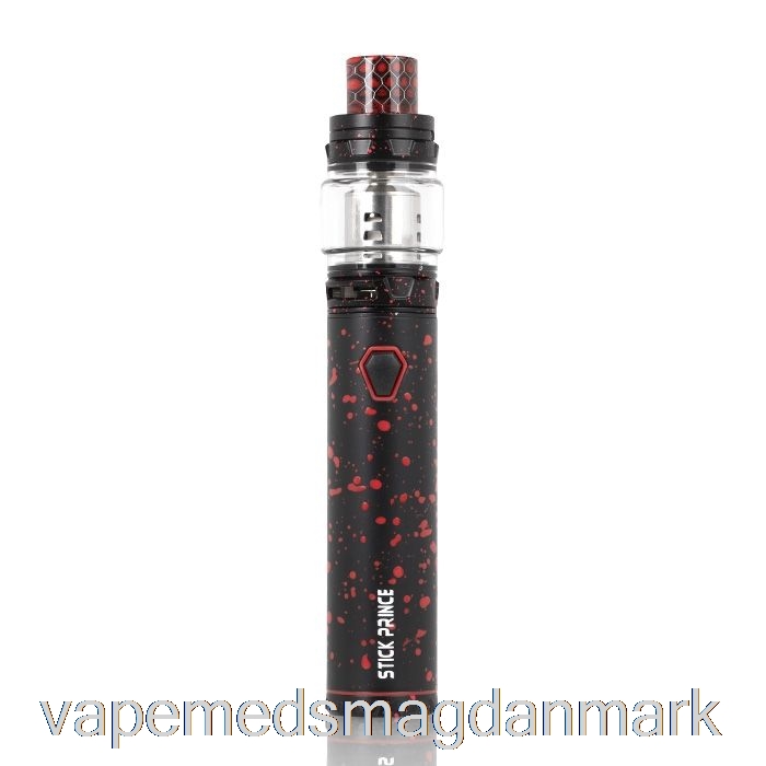 Engangs Vape Danmark Smok Stick Prince Kit - Pen-style Tfv12 Prince Black M/ Rød Spray